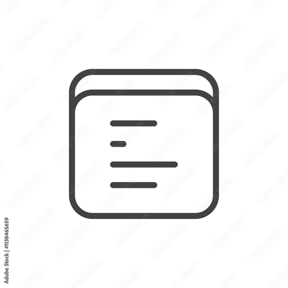 Window content icon Logo symbol outline set Window content icon Logo symbol outline set