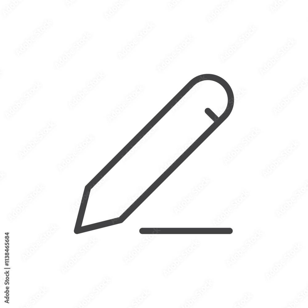 Obraz premium Write icon Logo symbol outline set