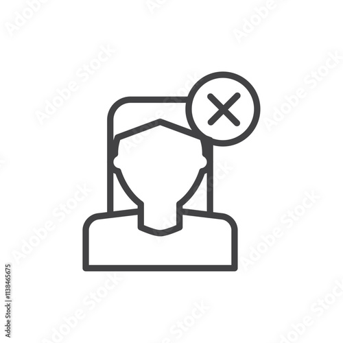 Women deny icon Logo symbol outline set