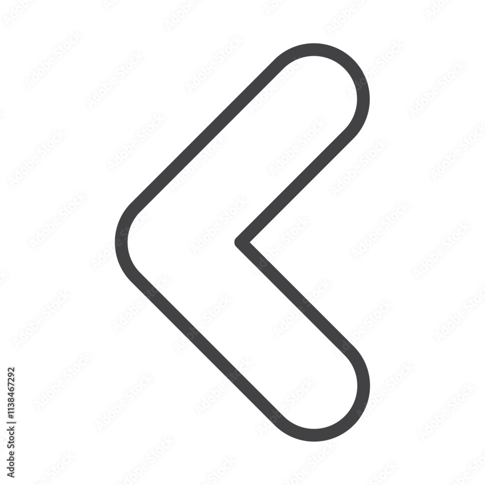 Arrow left icon Logo symbol outline set Arrow left icon Logo symbol outline set