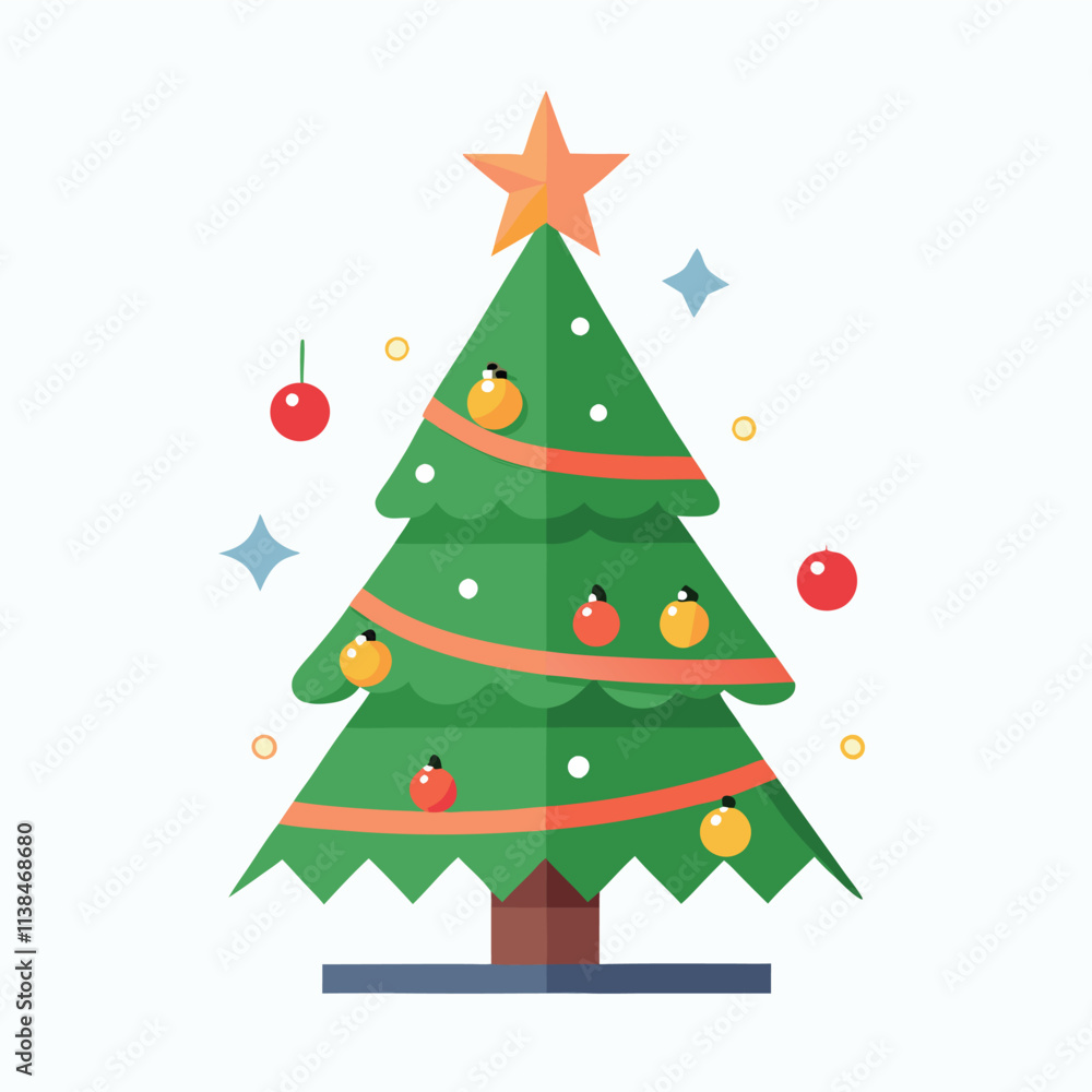 A christmas tree with presents and a star on it A christmas tree with presents and a star on it