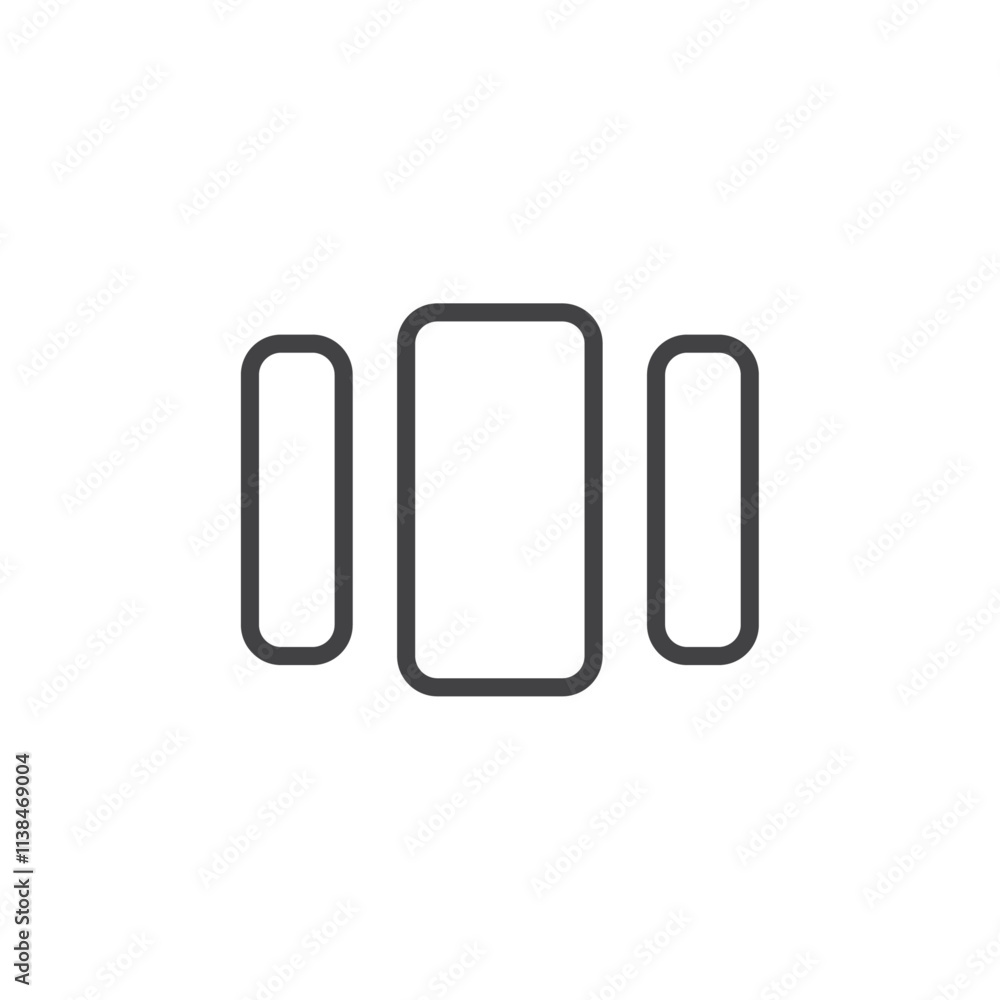 Card timeline icon Logo symbol outline set Card timeline icon Logo symbol outline set