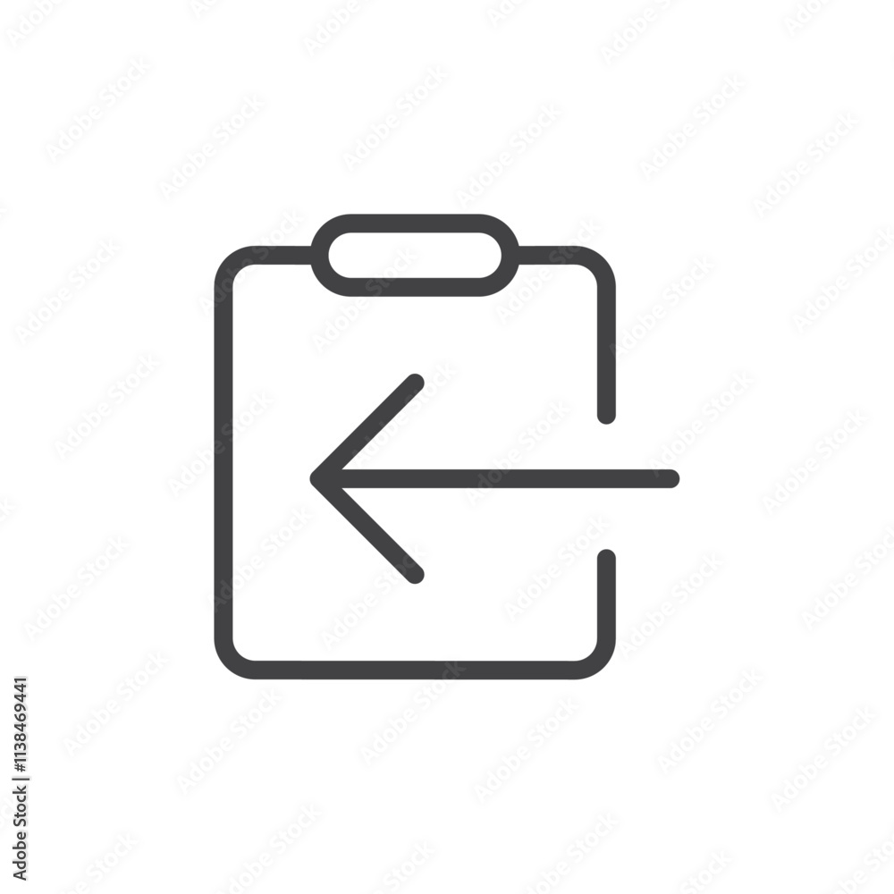 Clipboard copy icon Logo symbol outline set Clipboard copy icon Logo symbol outline set