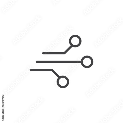 Connection icon Logo symbol outline set