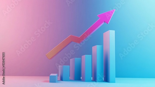 Free Download Ascending Arrow Above Growing Bar Graph - GFXLoad