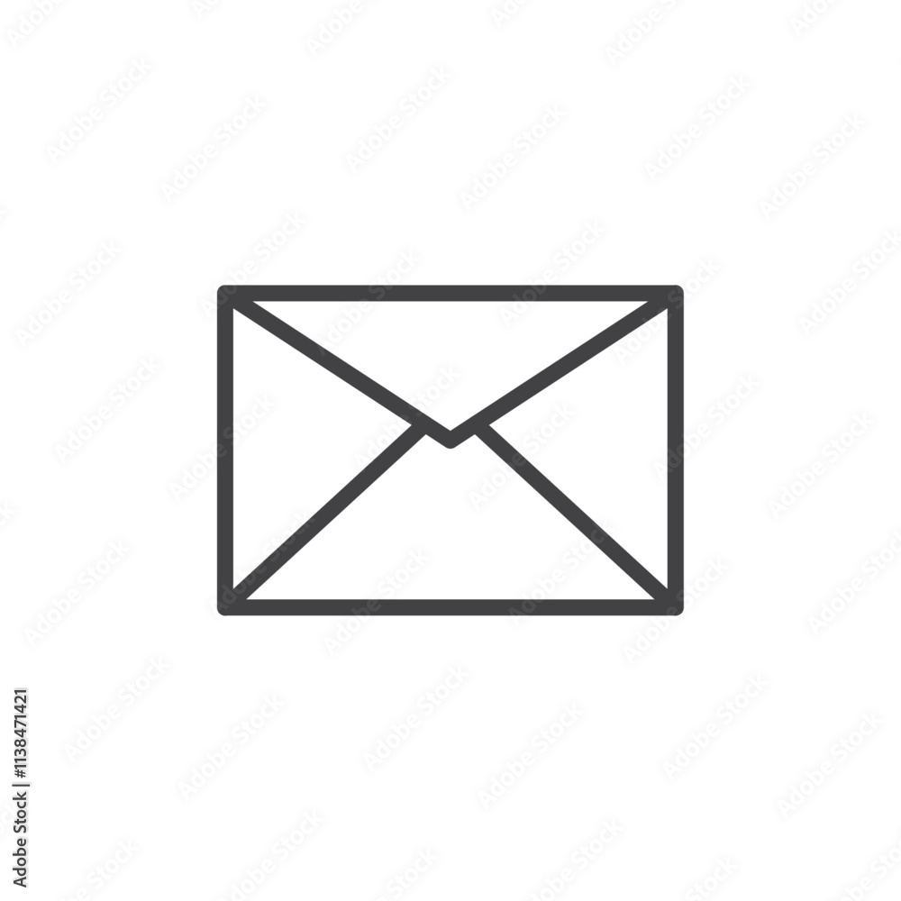 Envelope icon Logo symbol outline set Envelope icon Logo symbol outline set