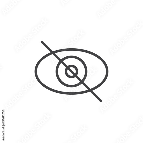 Hide icon Logo symbol outline set