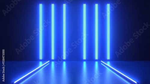 Blue Neon Lights Background