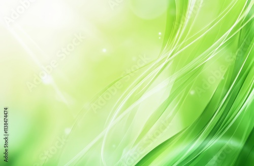 Abstract Green Light Wave B...