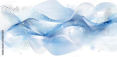 Abstract Blue Wave Design W...