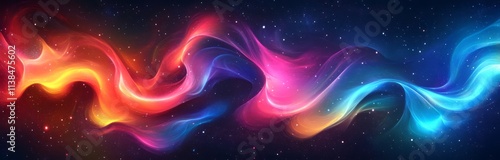 Cosmic Nebula Swirls of Vib...