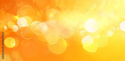 Abstract Orange Yellow Circ...