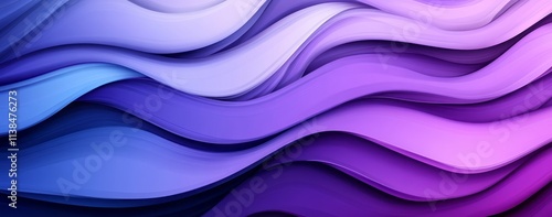 Abstract Purple and Blue Wa...