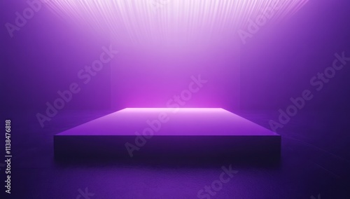 Purple platform illuminated...