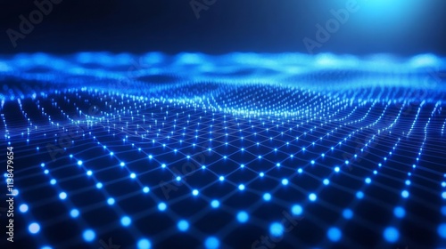 Abstract Blue Network Digit...