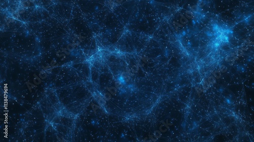 Abstract Blue Network Illum...