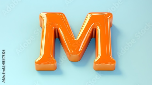 A bold 3D letter 