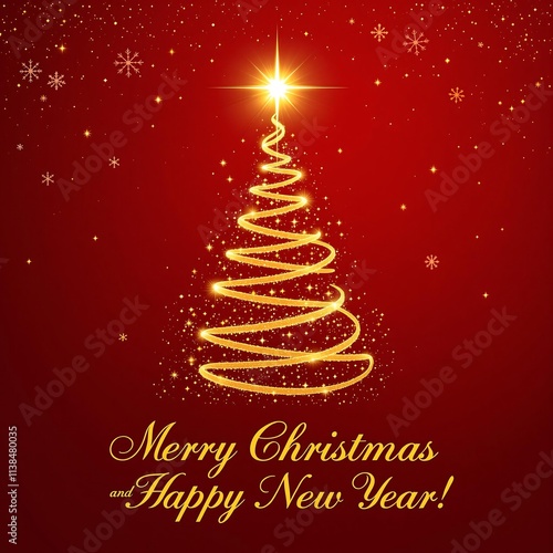 christmas tree with red ribbon