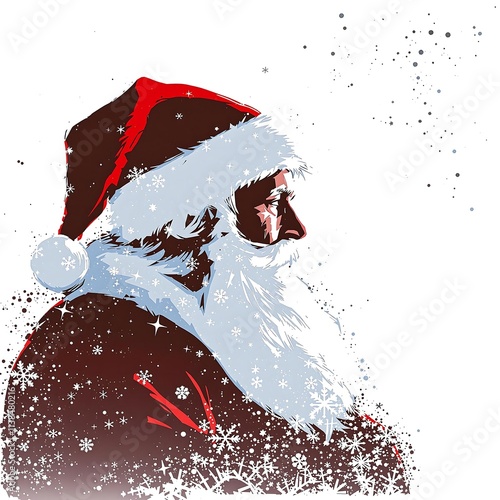 santa claus in a snow