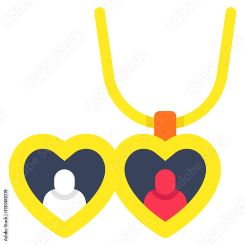 An icon design of love locket