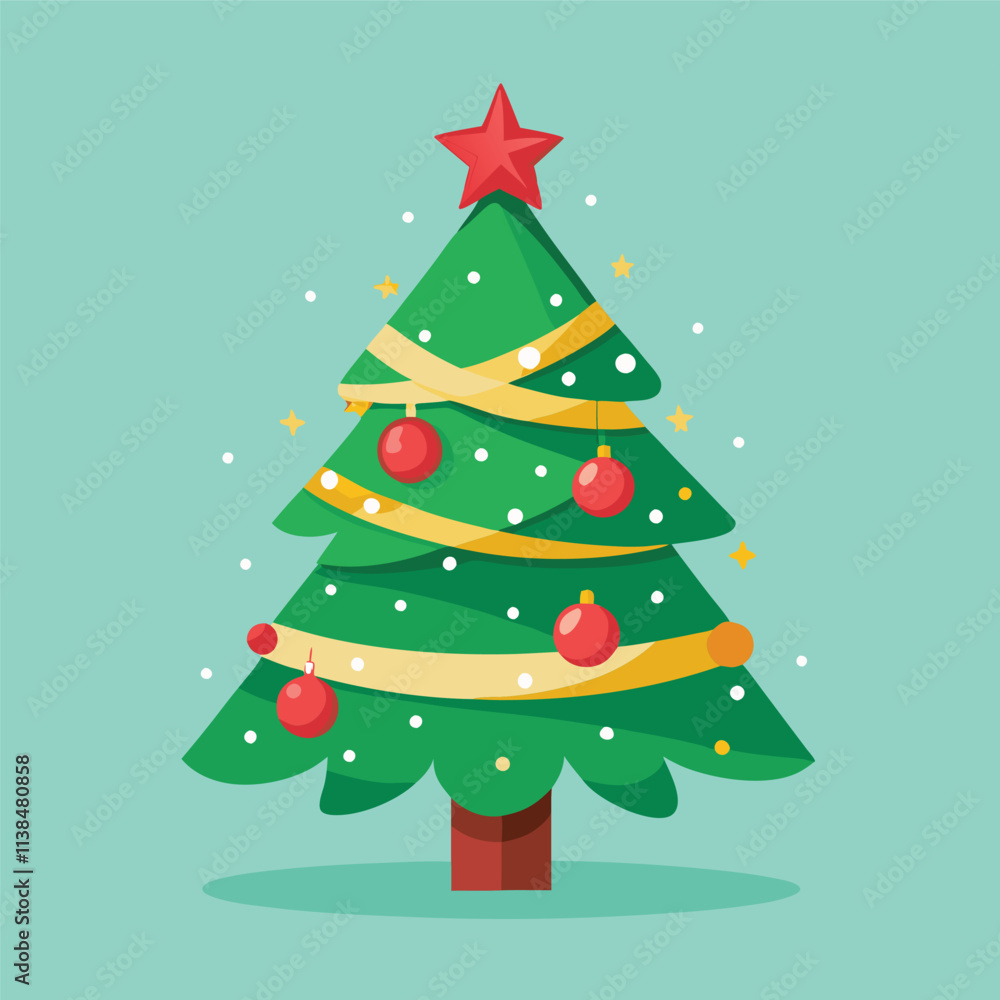 A christmas tree with presents and a star on it A christmas tree with presents and a star on it