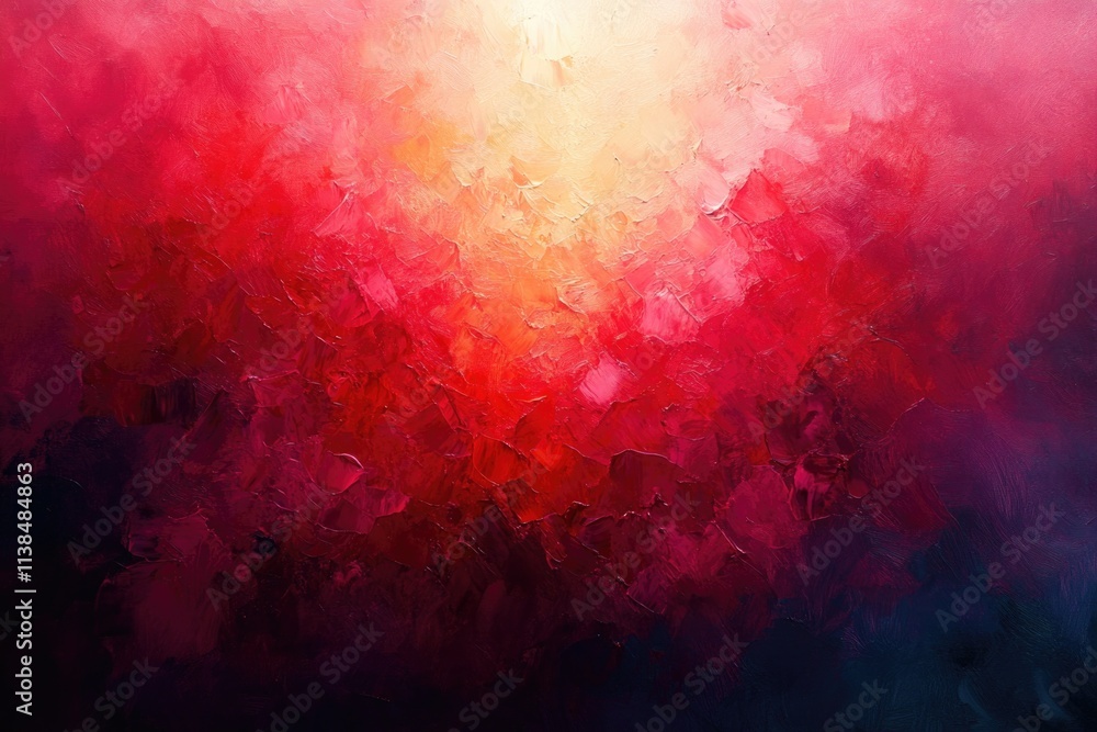 A vibrant red and pink color scheme on canvas A vibrant red and pink color scheme on canvas