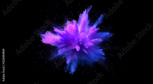Vivid Purple and Blue Powde...