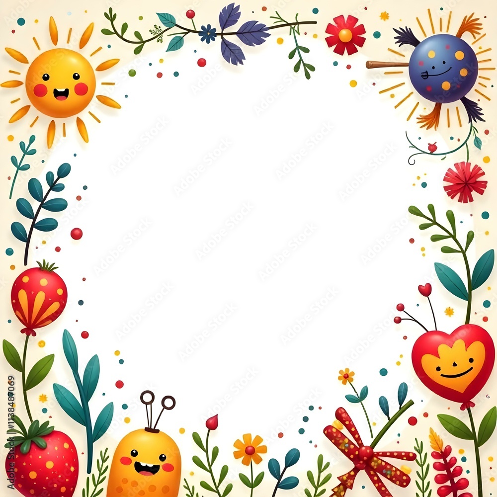 Fototapeta premium frame with flowers