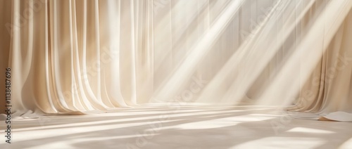 Sunlit Beige Curtains Drape...
