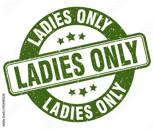 LADIES ONLY round stamp