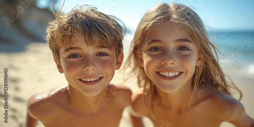 Children playing on the shore