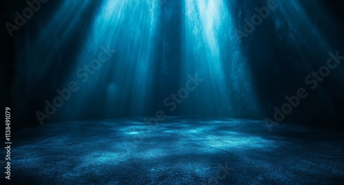 Deep Ocean Scene With Light...