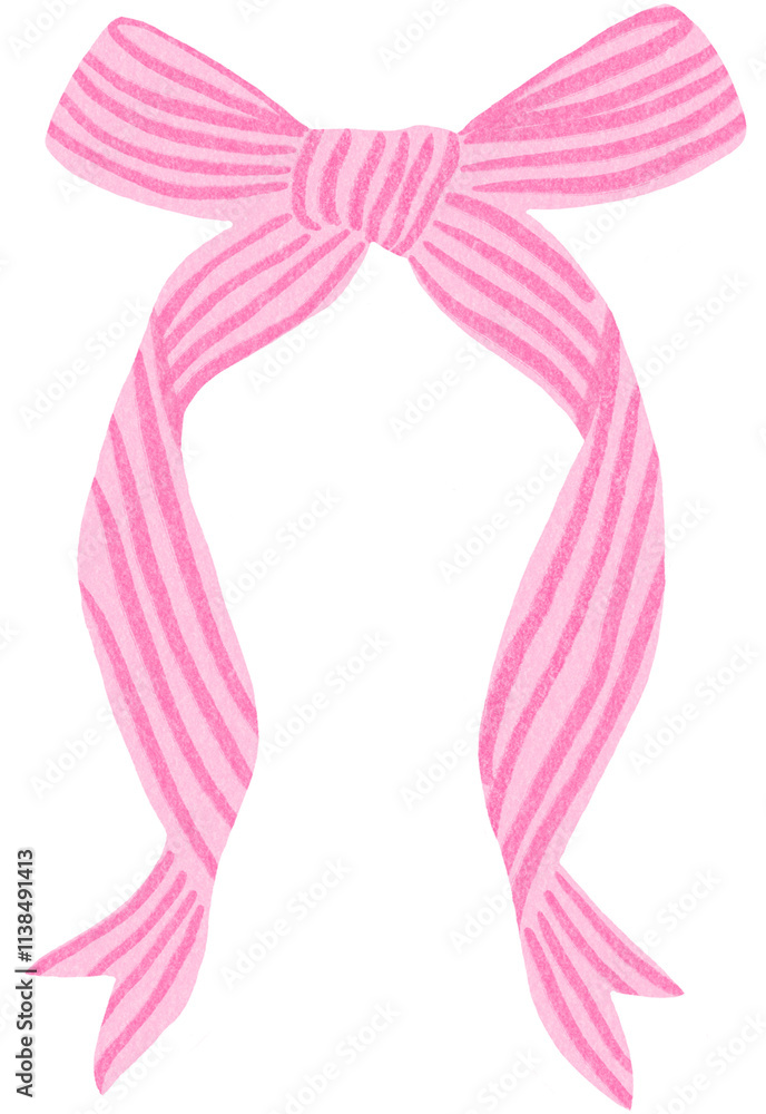 Valentine's Day or Birthday Pink Stipe Ribbon cute sweet girl moments Valentine's Day or Birthday Pink Stipe Ribbon cute sweet girl moments