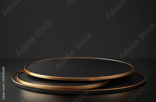 Elegant Black And Gold Circ...