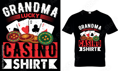 grandpa lucky casino shirt, poker t shirt design