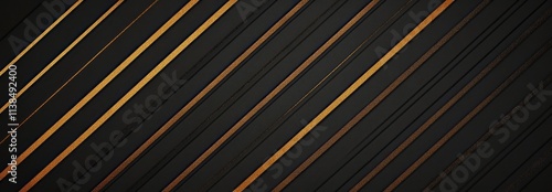 Abstract Black Gold Diagona...