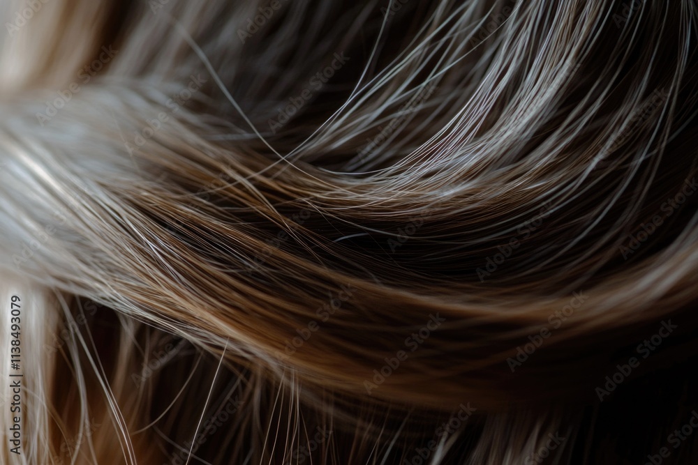 Naklejka premium A close-up shot of a woman's long hair, ideal for beauty and fashion related projects