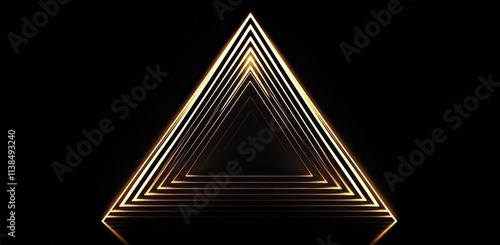 Glowing Triangular Structur...