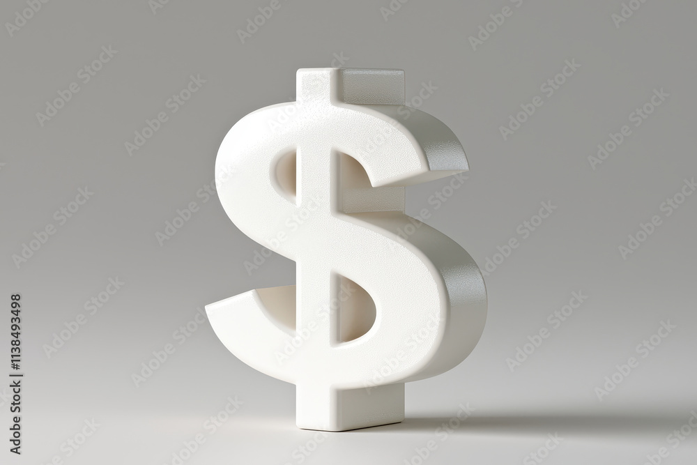 white dollar sign symbol representing finance and wealth, with modern design. This captures essence of currency and economic concepts white dollar sign symbol representing finance and wealth, with modern design. This captures essence of currency and economic concepts