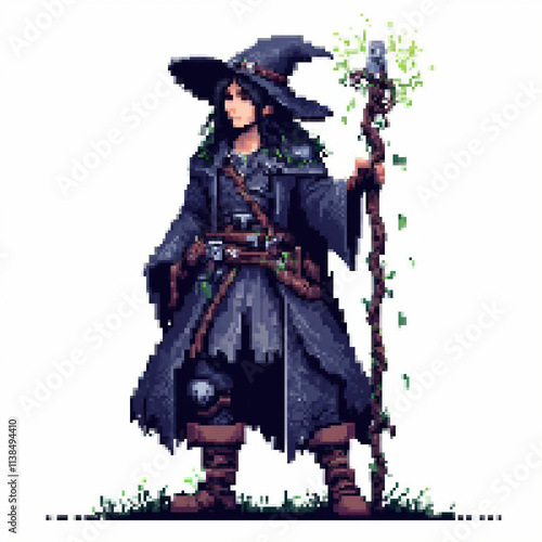 Pixel art witch