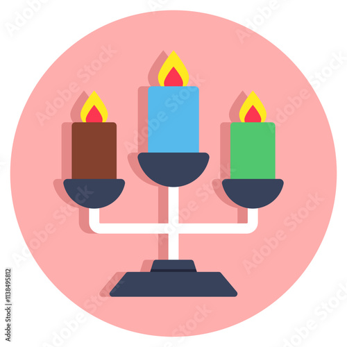 Unique design icon of chandelier