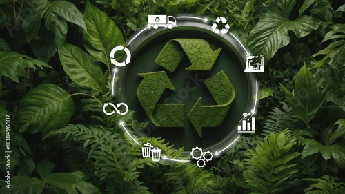 Circular economy concept for future business growth and environmental sustainability and reduce pollution for future business and environment.Recycling and renovating repairing reusing sharing polluti