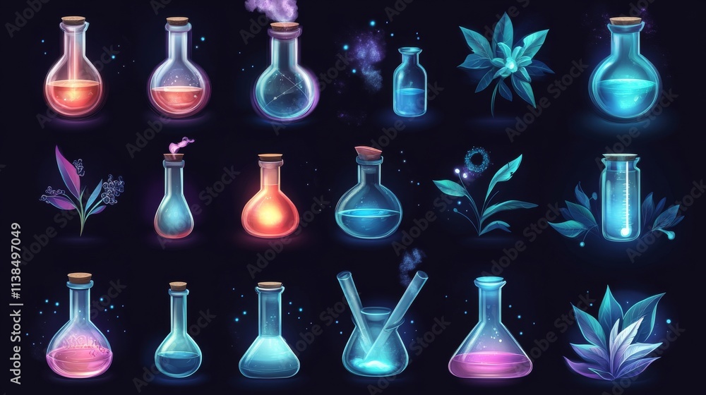 set of chemistry vector flat illustration. Bundle of chemistry doodles for school. set of chemistry vector flat illustration. Bundle of chemistry doodles for school.