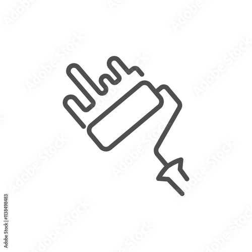 Paint roller thin outline icon vector design good for web or mobile app