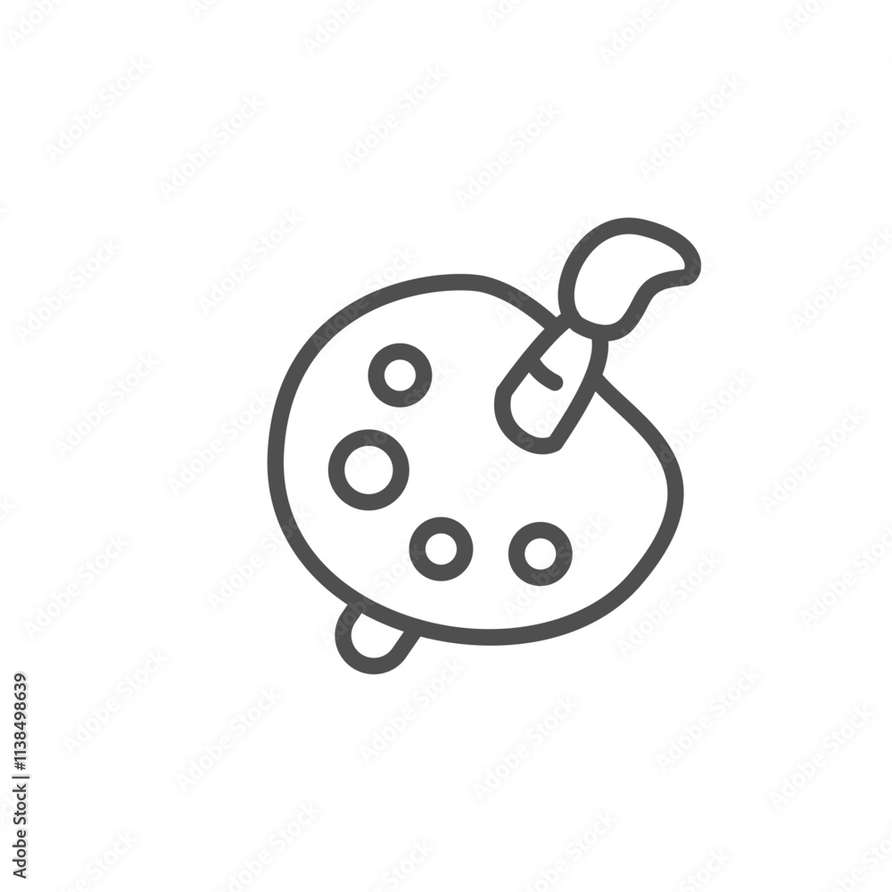 pallete thin outline icon vector design good for web or mobile app pallete thin outline icon vector design good for web or mobile app
