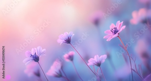 Delicate Pink Flowers in So...