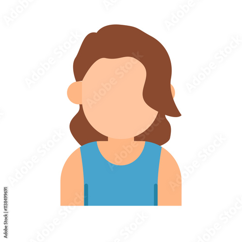 Illustration of an female faceless avatar