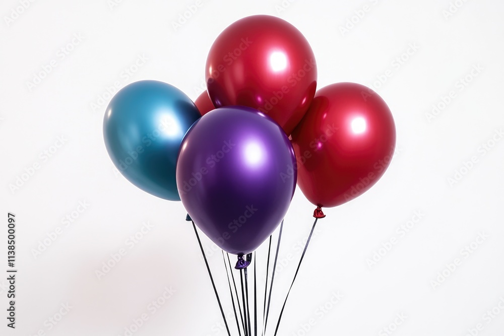 A bunch of colorful balloons floating in the air, great for party or celebration themes A bunch of colorful balloons floating in the air, great for party or celebration themes