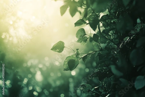 Sunlit Green Leaves Backlit...