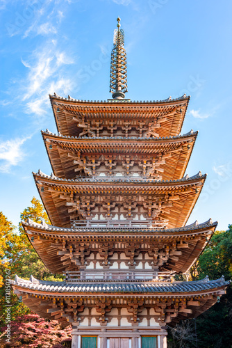 Pagoda of Daigo-ji temple - oldest building in Kyoto erected in 10th century, Japan photo